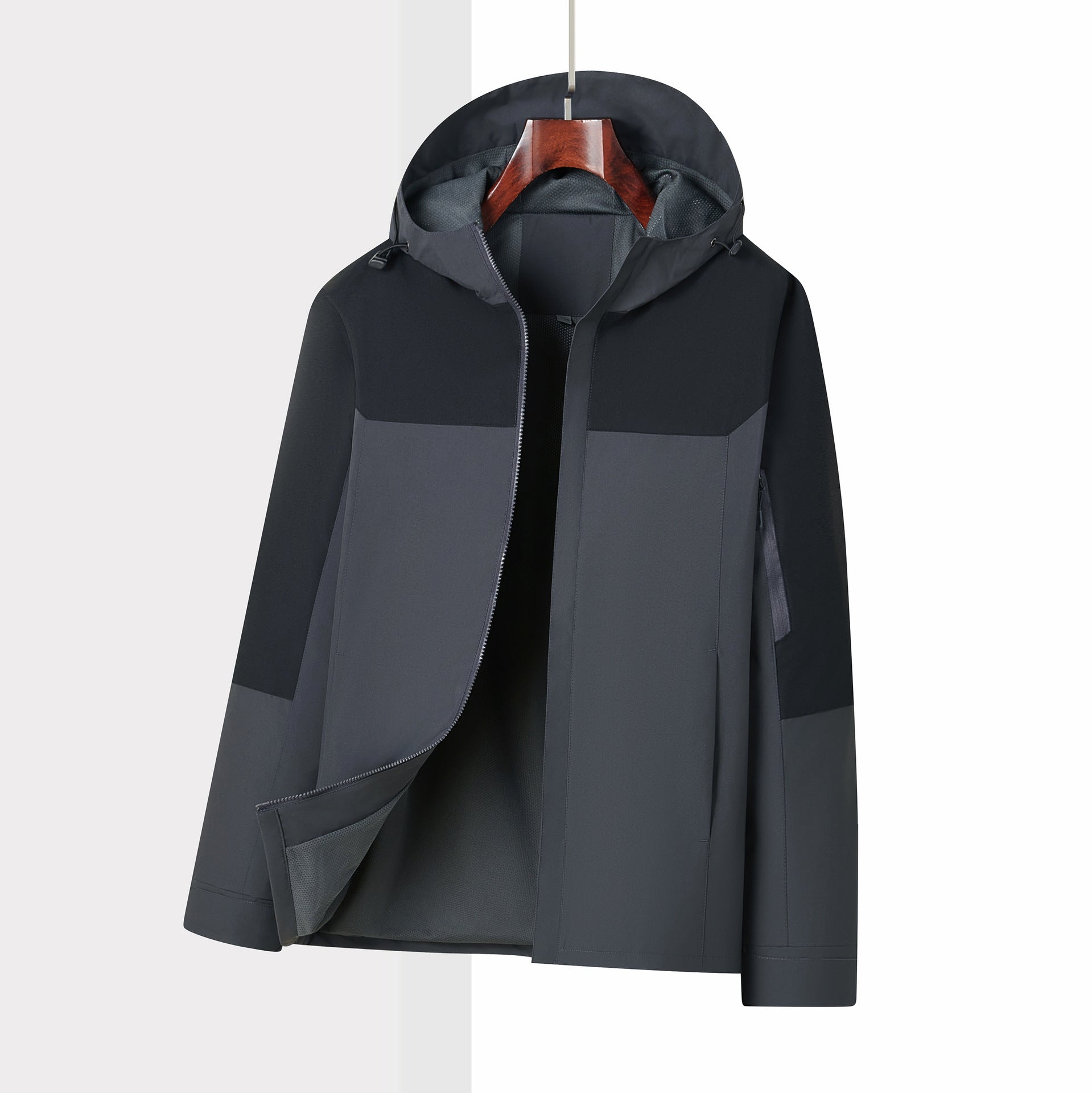 Outdoor Single-layer Mesh Jacket, Windproof, Breathable, Loose And Fashionable Hooded Jacket