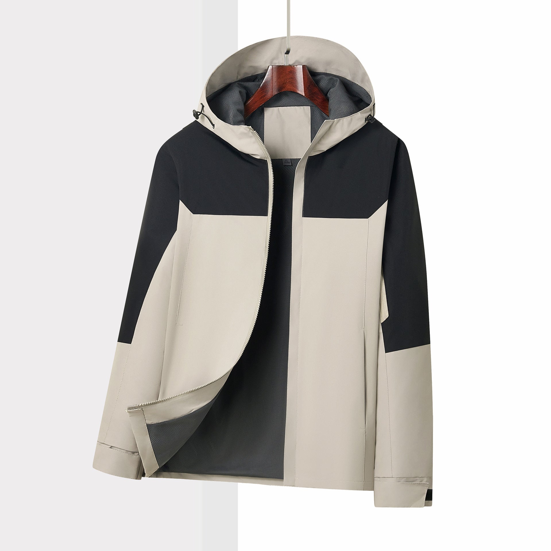 Outdoor Single-layer Mesh Jacket, Windproof, Breathable, Loose And Fashionable Hooded Jacket