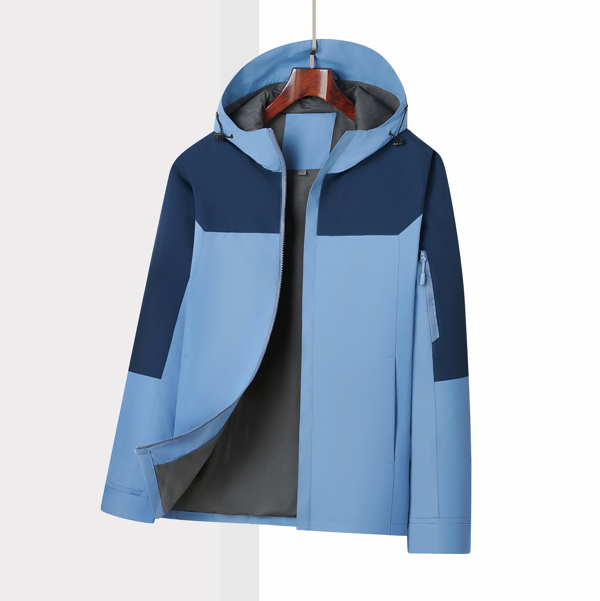 Outdoor Single-layer Mesh Jacket, Windproof, Breathable, Loose And Fashionable Hooded Jacket