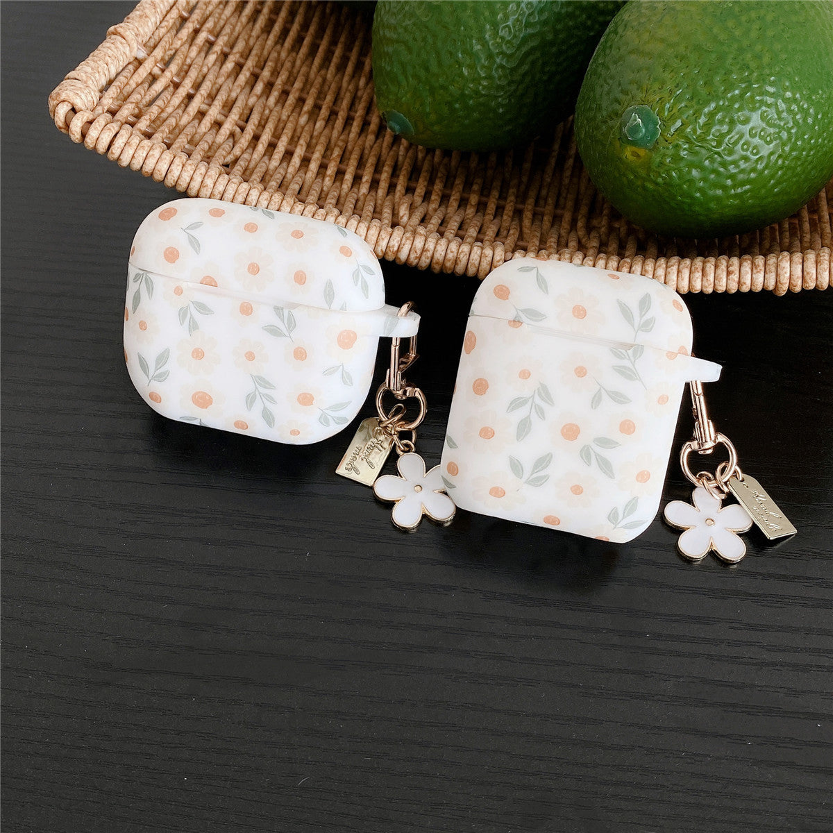 Silicon Print Flower For AirPods 4 Generation Bluetooth Headset Protective Cover